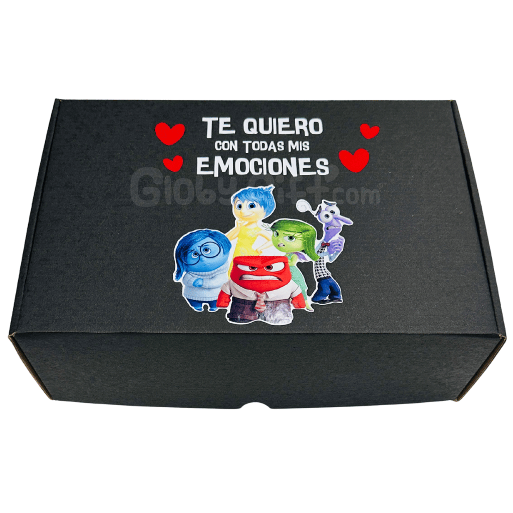 Giftbox caja de regalo de las emociones intensamente inside out. Con dulces y botanas. Servicio a domicilio en Monterrey.