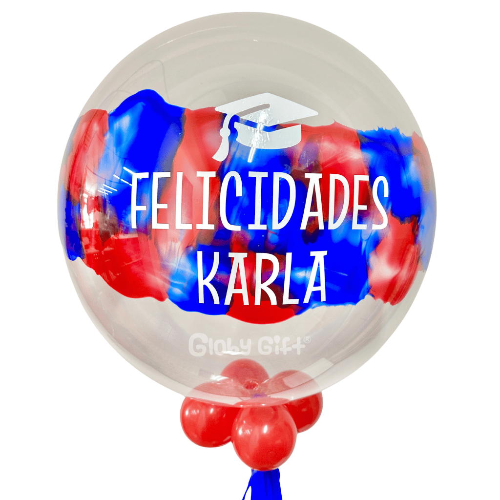 Globo burbuja personalizado graduación. Servicio a domicilio en Monterrey.