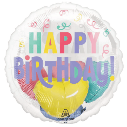 Globo 28" Insiders - Happy birthday pastel confetti