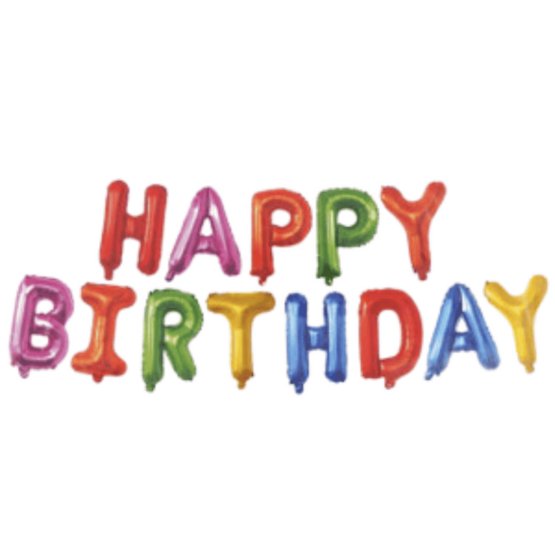 HAPPY BIRTHDAY balloon banner multicolor 2