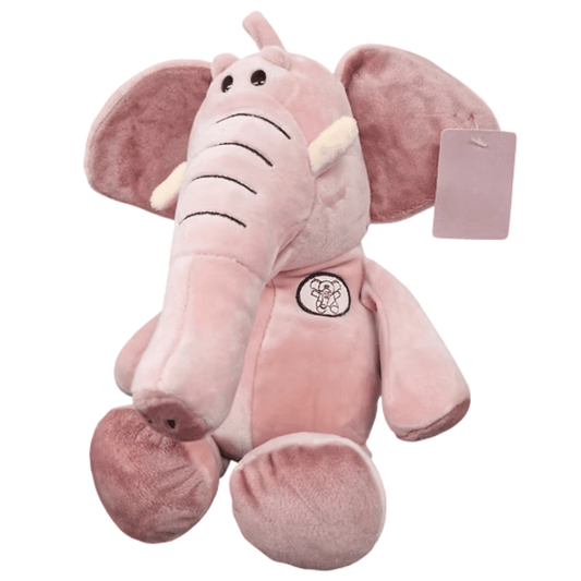 Elefante trompudo rosa