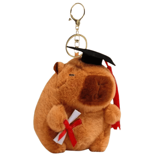 Capibara graduación llavero peluche mini