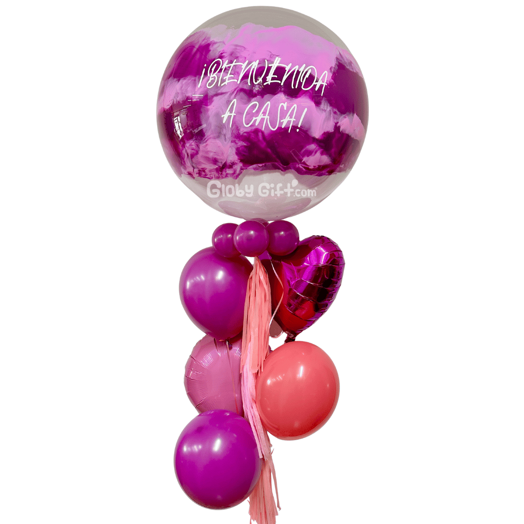 Bouquet ramillete de globos burbuja personalizado. Servicio a domicilio en Monterrey.