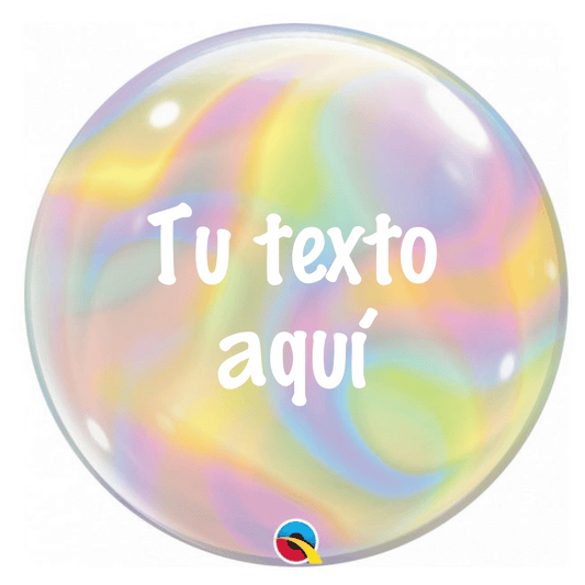 Globo bubbles remolinos pastel