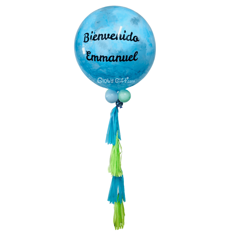 Globo bubbles burbuja con pintura personalizado con vinil servicio a domicilio en Monterrey