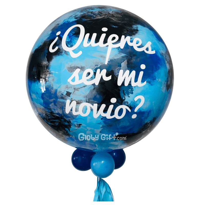 Globo bubbles burbuja con pintura personalizado con vinil servicio a domicilio en Monterrey