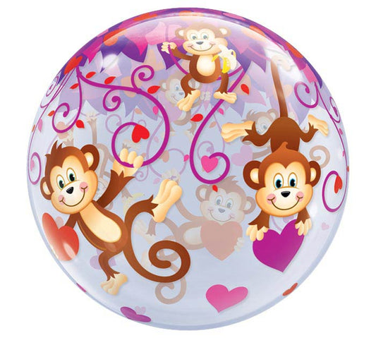Globo burbuja 22" Monkey love