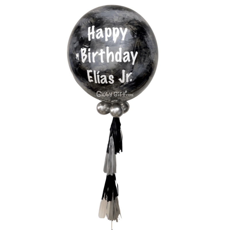 Globo bubbles burbuja con pintura personalizado con vinil servicio a domicilio en Monterrey