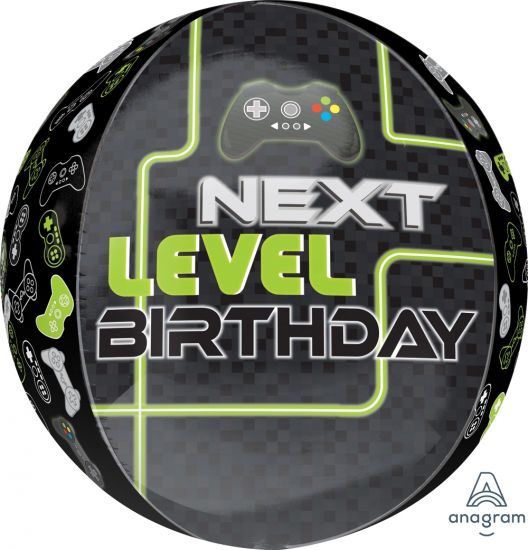 Globo metálico orbz esfera de cumpleaños video juego xbox nintendo playstation gamer. Servicio a domicilio en Monterrey. 