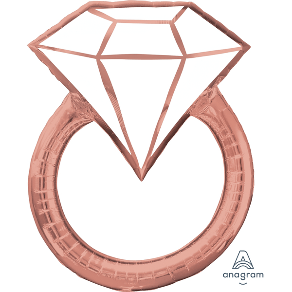 Globo 30" Anillo de compromiso rose gold