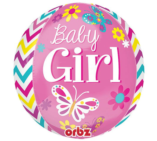Globo orbz Baby Girl mariposas