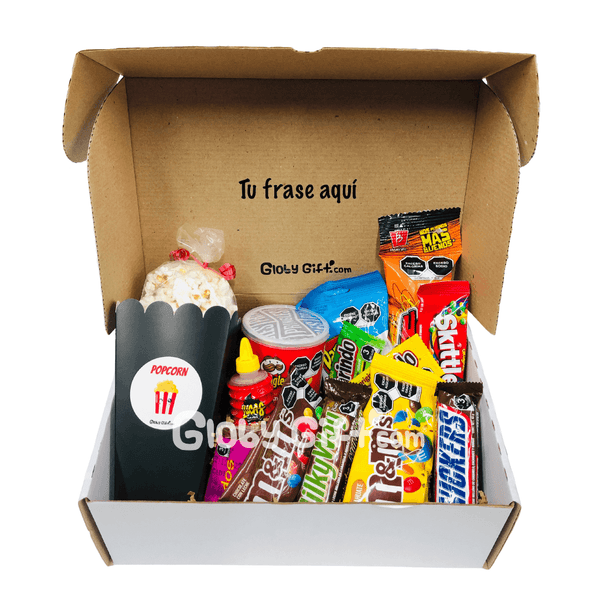 Giftbox movie night palomitas dulces para ver películas en casa. Servicio a domicilio en Monterrey.