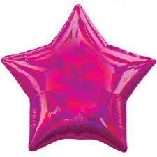 Globo 36" Estrella rosa holográfica